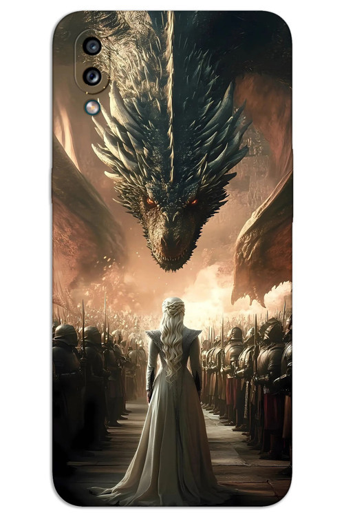 Samsung Galaxy A10S Kılıf HD Desen Baskılı Arka Kapak - Dragons