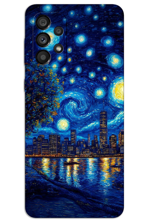 Samsung Galaxy A32 Kılıf HD Desen Baskılı Arka Kapak - Sanat Sahil