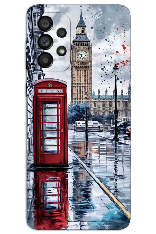 Samsung Galaxy A53 Kılıf HD Desen Baskılı Arka Kapak - London