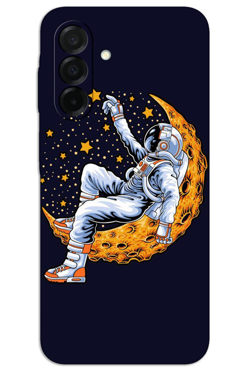Samsung Galaxy A26 Kılıf HD Desen Baskılı Arka Kapak - Astronot Ay