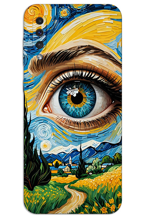 Samsung Galaxy A70 Kılıf HD Desen Baskılı Arka Kapak - Sanat Göz