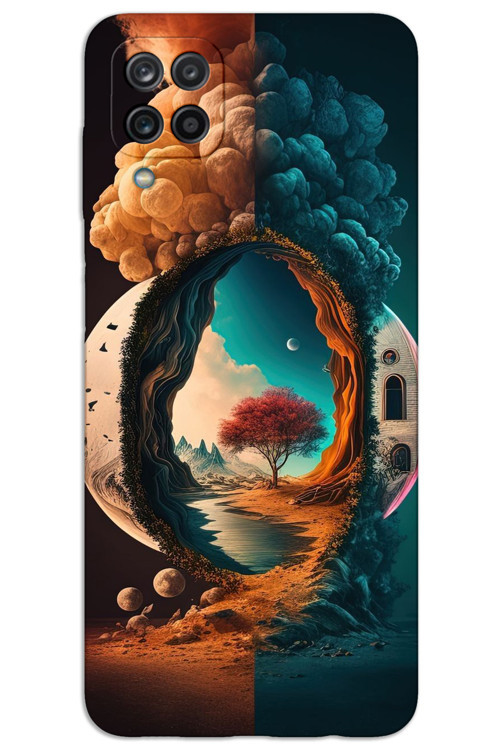 Samsung Galaxy A22 / M22 / M32 Kılıf HD Desen Baskılı Arka Kapak - Aydan Gece