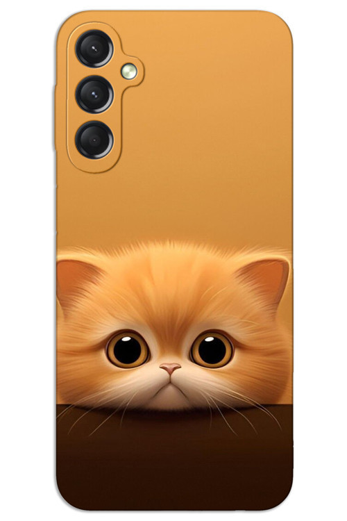 Samsung Galaxy A35 Kılıf HD Desen Baskılı Arka Kapak - Sarı Yavru Kedi