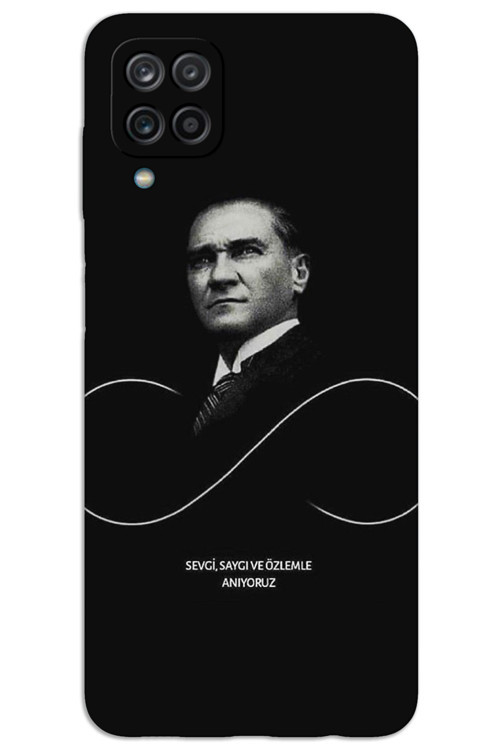 Samsung Galaxy A22 / M22 / M32 Kılıf HD Desen Baskılı Arka Kapak - Atatürk Sonsuzluk