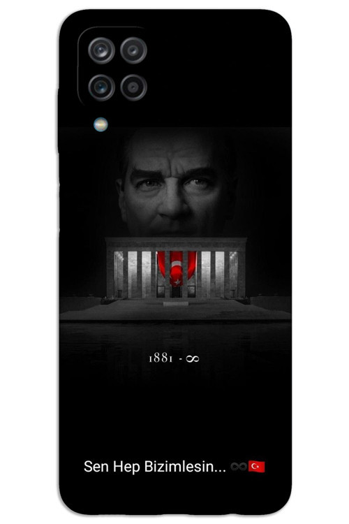 Samsung Galaxy A22 / M22 / M32 Kılıf HD Desen Baskılı Arka Kapak - Atatürk Bizimlesin