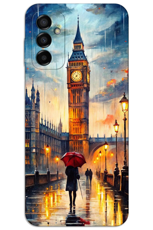 Samsung Galaxy M23 Kılıf HD Desen Baskılı Arka Kapak - Saat Kulesi