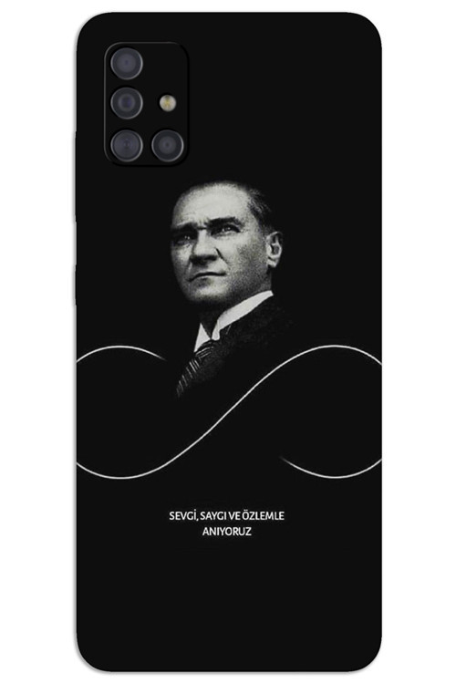 Samsung Galaxy M31s Kılıf HD Desen Baskılı Arka Kapak - Atatürk Sonsuzluk