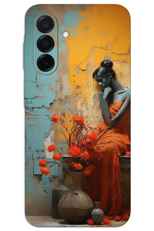 Samsung Galaxy A56 Kılıf HD Desen Baskılı Arka Kapak - Yalnız Kadın