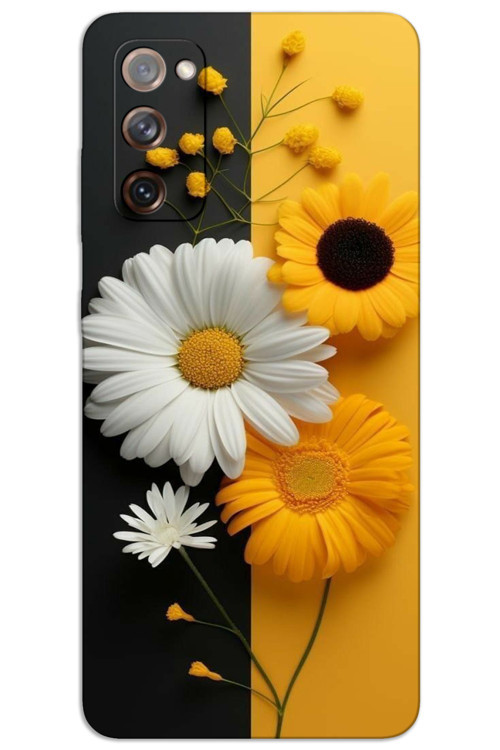 Samsung Galaxy Note 20 Kılıf HD Desen Baskılı Arka Kapak - Papatya