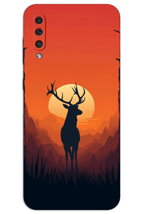 Samsung Galaxy A50 Kılıf HD Desen Baskılı Arka Kapak - Geyik