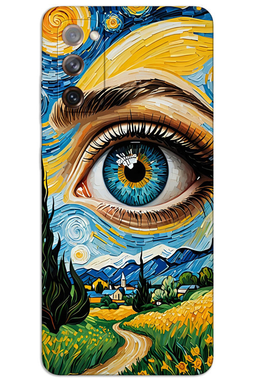 Samsung Galaxy Note 20 Kılıf HD Desen Baskılı Arka Kapak - Sanat Göz