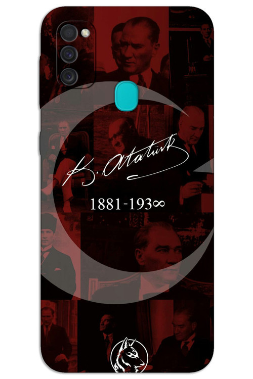 Samsung Galaxy M30s / M21 Kılıf HD Desen Baskılı Arka Kapak - Atatürk Ayyıldız
