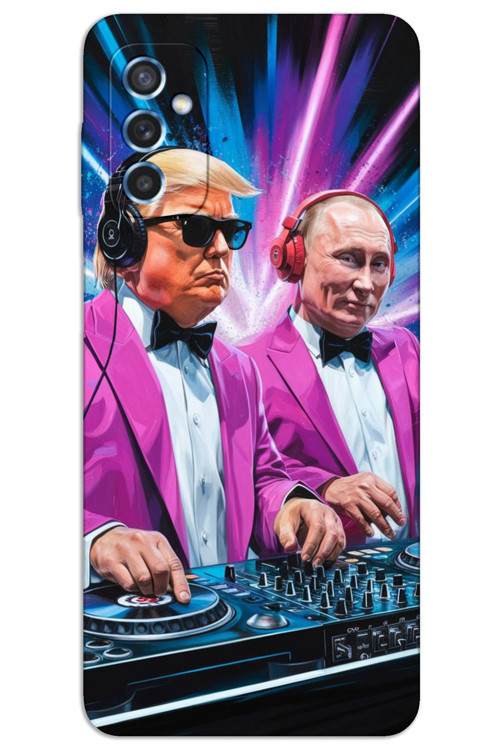 Samsung Galaxy M52 Kılıf HD Desen Baskılı Arka Kapak - DJ Trump Putin
