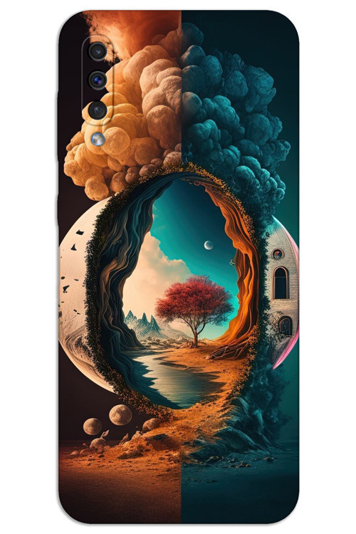 Samsung Galaxy A70 Kılıf HD Desen Baskılı Arka Kapak - Aydan Gece