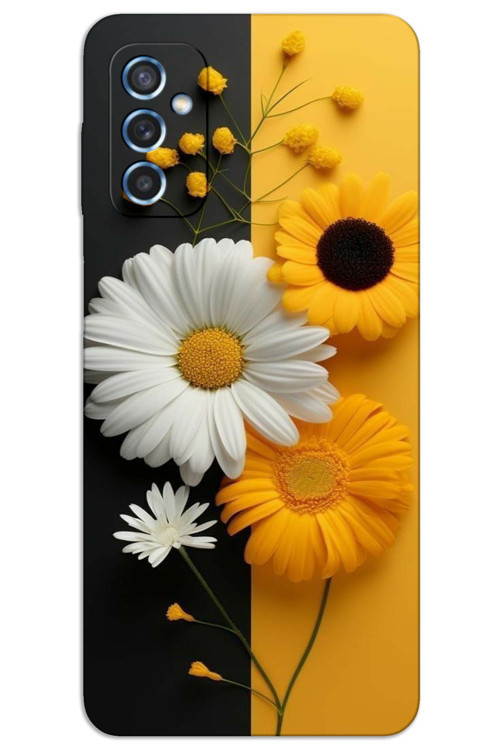 Samsung Galaxy M52 Kılıf HD Desen Baskılı Arka Kapak - Papatya