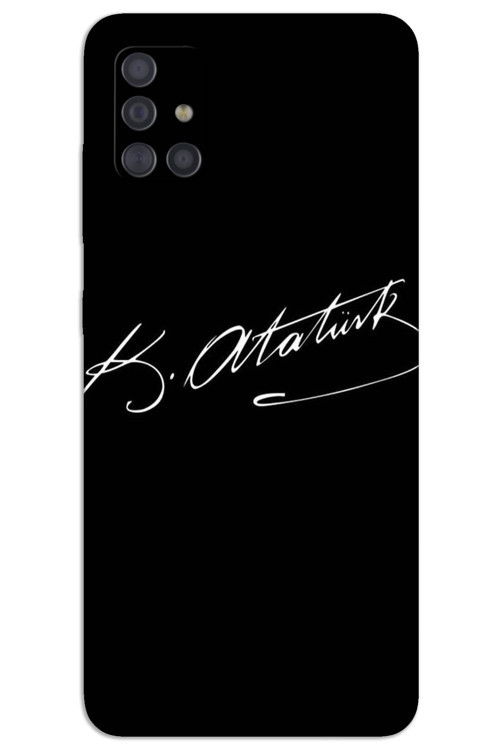 Samsung Galaxy M51 Kılıf HD Desen Baskılı Arka Kapak - Atatürk İmza