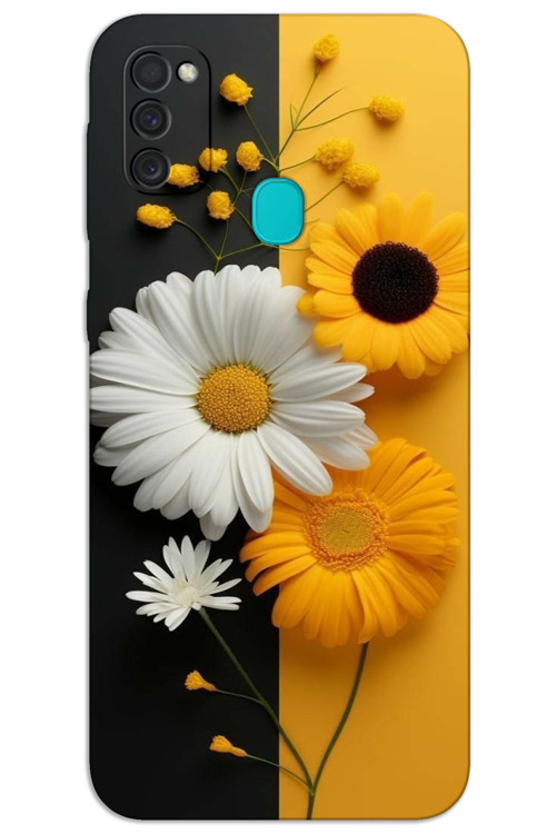 Samsung Galaxy M30s / M21 Kılıf HD Desen Baskılı Arka Kapak - Papatya
