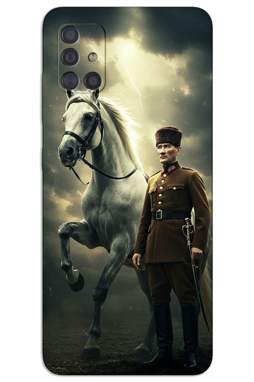Samsung Galaxy M51 Kılıf HD Desen Baskılı Arka Kapak - Atatürk Şimşek