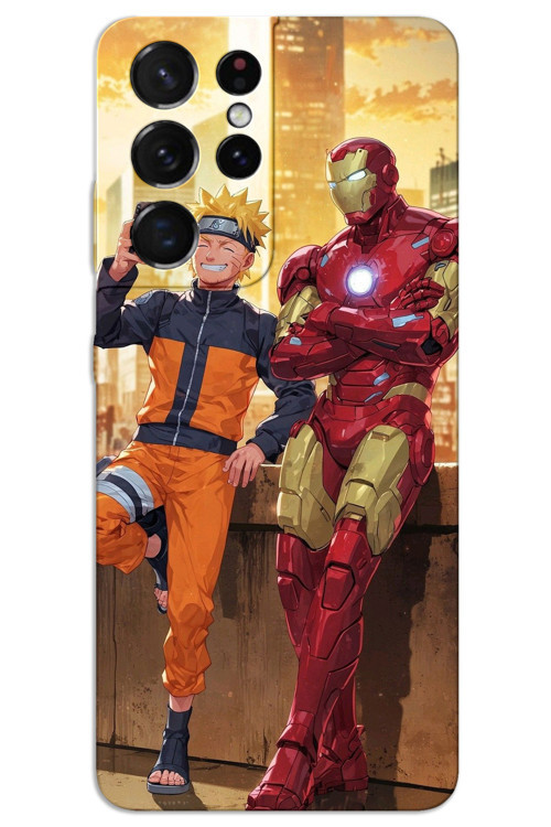Samsung Galaxy S21 Ultra Kılıf HD Desen Baskılı Arka Kapak - İron Man