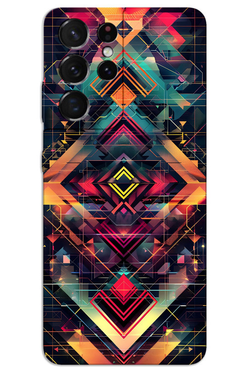 Samsung Galaxy S21 Ultra Kılıf HD Desen Baskılı Arka Kapak - Motif 2