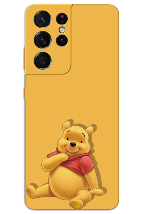 Samsung Galaxy S21 Ultra Kılıf HD Desen Baskılı Arka Kapak - Winnie The Pooh 2