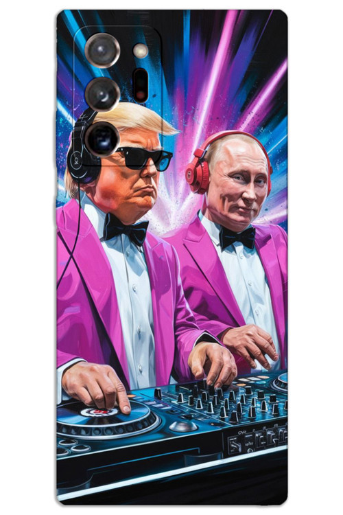 Samsung Galaxy Note 20 Ultra Kılıf HD Desen Baskılı Arka Kapak - DJ Trump Putin