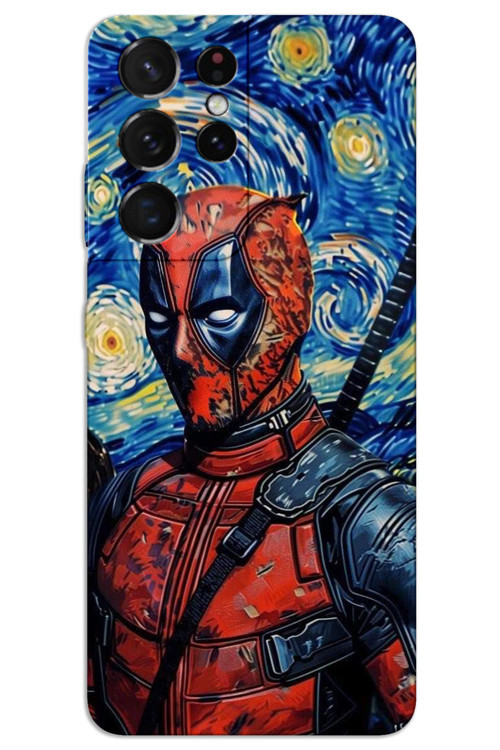 Samsung Galaxy S21 Ultra Kılıf HD Desen Baskılı Arka Kapak - Deadpool