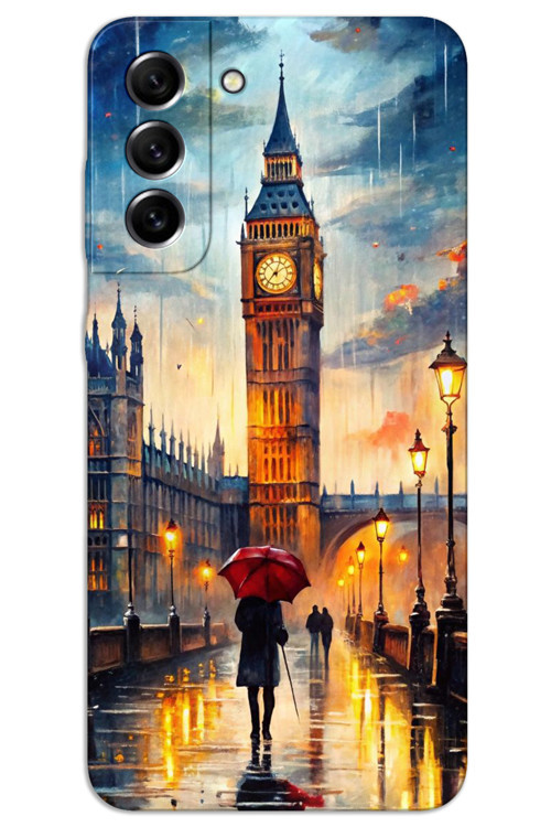 Samsung Galaxy S22 Kılıf HD Desen Baskılı Arka Kapak - Saat Kulesi