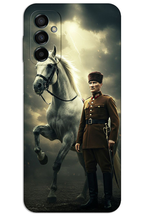 Samsung Galaxy M23 Kılıf HD Desen Baskılı Arka Kapak - Atatürk Şimşek