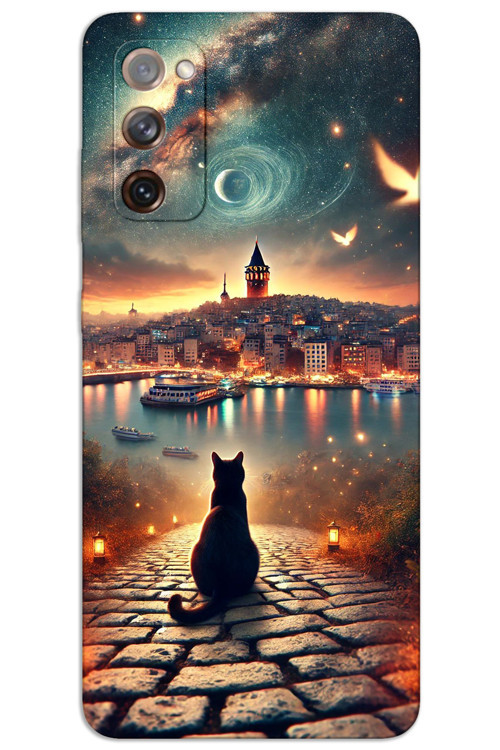 Samsung Galaxy S20 Kılıf HD Desen Baskılı Arka Kapak - Kedi Galata