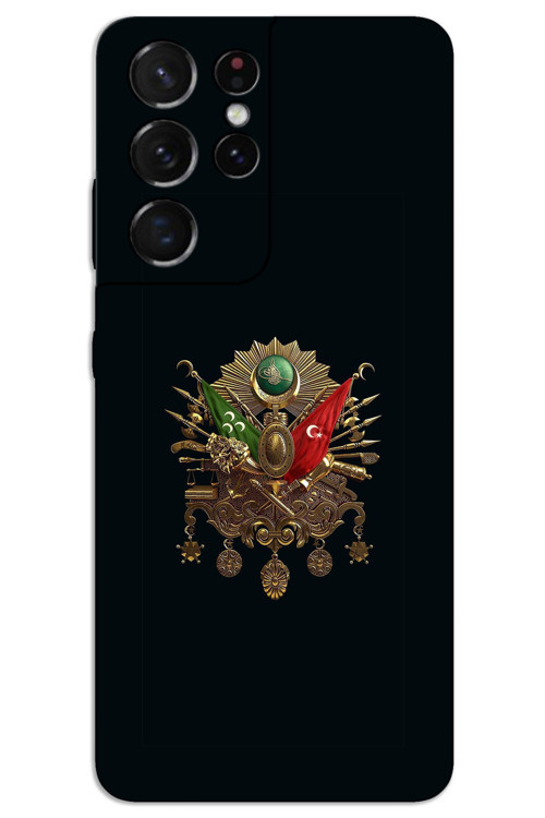 Samsung Galaxy S21 Ultra Kılıf HD Desen Baskılı Arka Kapak - Tuğra