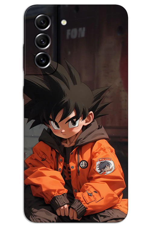 Samsung Galaxy S21 Fe Kılıf HD Desen Baskılı Arka Kapak - Goku