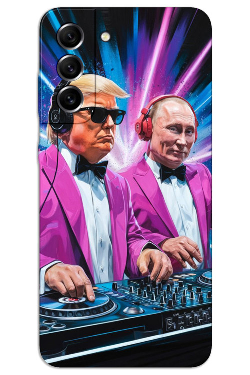Samsung Galaxy S21 Fe Kılıf HD Desen Baskılı Arka Kapak - DJ Trump Putin
