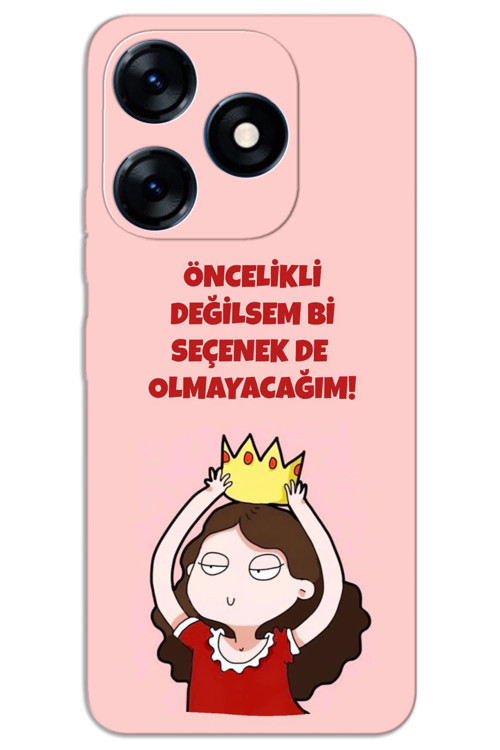 Tecno Spark 20 Kılıf HD Desen Baskılı Arka Kapak - Seçenek Değilim