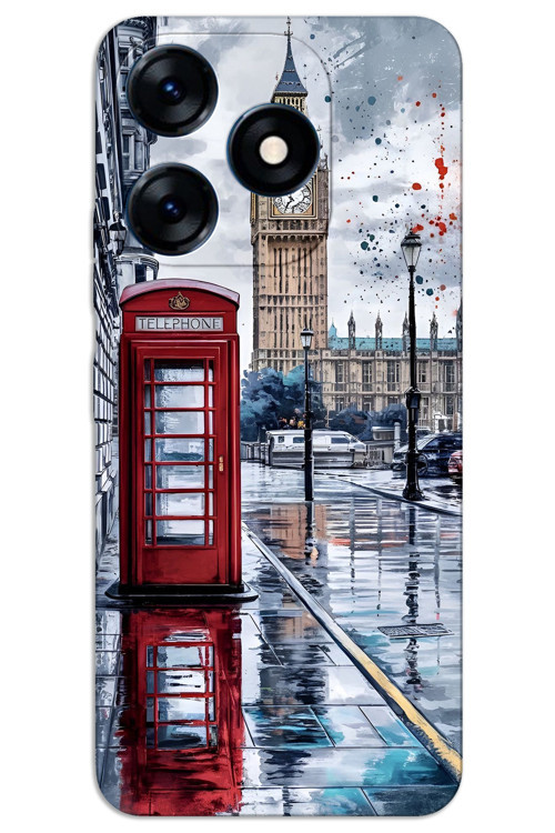 Tecno Spark 20 Kılıf HD Desen Baskılı Arka Kapak - London