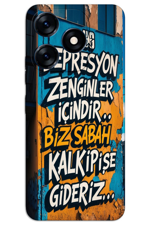 Tecno Spark Go 2024 Kılıf HD Desen Baskılı Arka Kapak - Depresyon