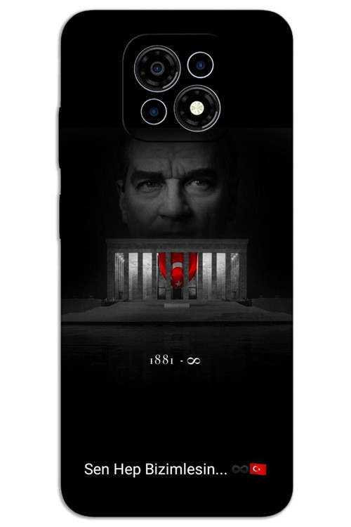 Casper Via M30 Kılıf HD Desen Baskılı Arka Kapak - Atatürk Bizimlesin