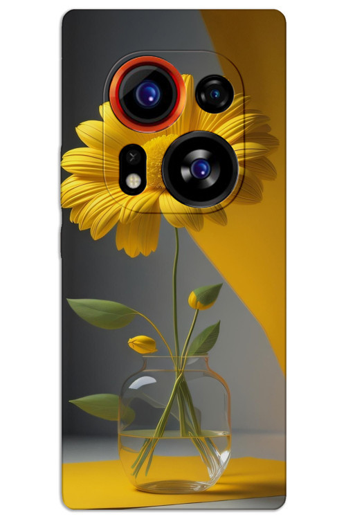 Tecno Phantom X2 Pro Kılıf HD Desen Baskılı Arka Kapak - Fanus Çiçek