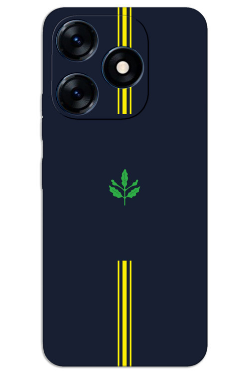 Tecno Spark Go 2024 Kılıf HD Desen Baskılı Arka Kapak - Sarı Lacivert
