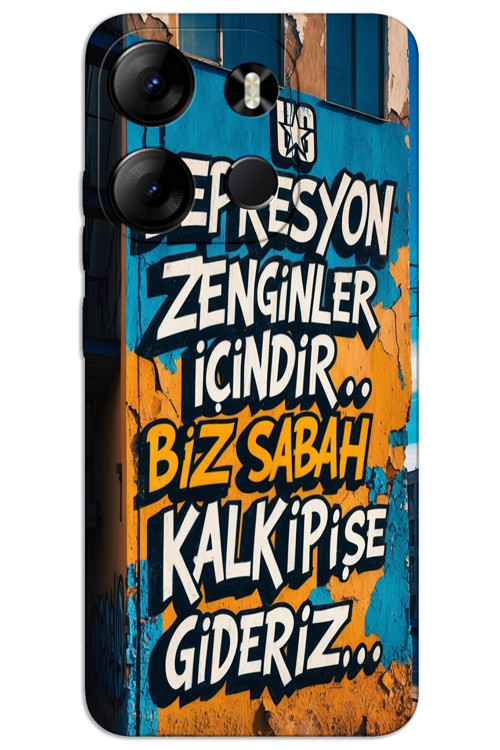 Tecno Spark Go 2023 Kılıf HD Desen Baskılı Arka Kapak - Depresyon