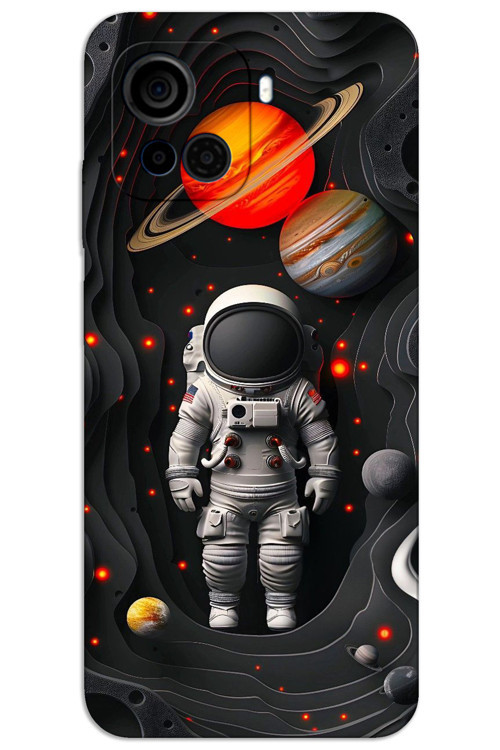 Casper Via F30 Kılıf HD Desen Baskılı Arka Kapak - Astronot Gezegenler