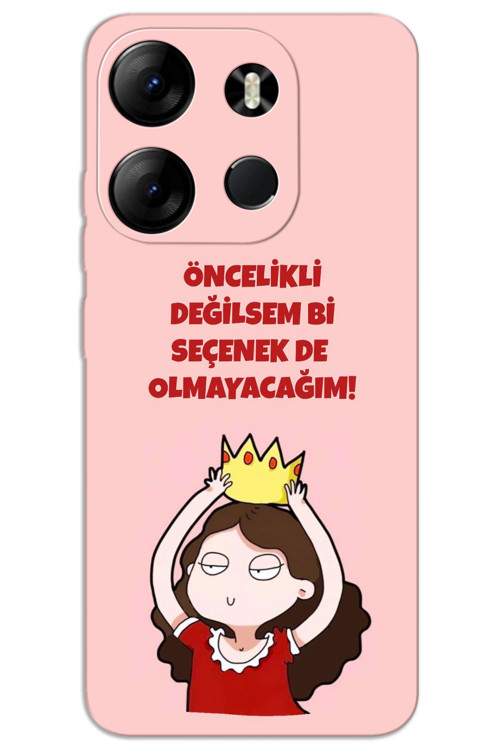 Tecno Spark Go 2023 Kılıf HD Desen Baskılı Arka Kapak - Seçenek Değilim