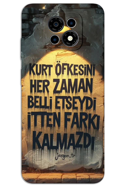 Casper Via M30 Kılıf HD Desen Baskılı Arka Kapak - Kurt Öfkesi