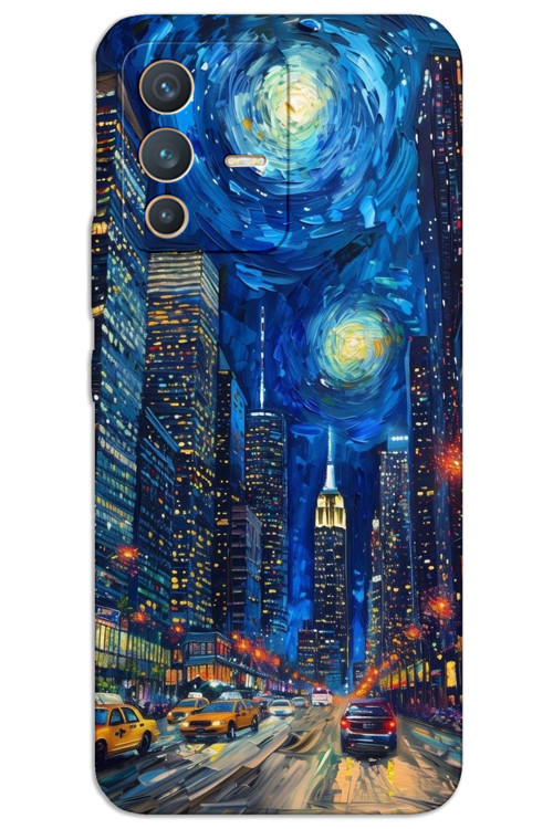 Vivo V23 5G Kılıf HD Desen Baskılı Arka Kapak - Sanat Sokağı