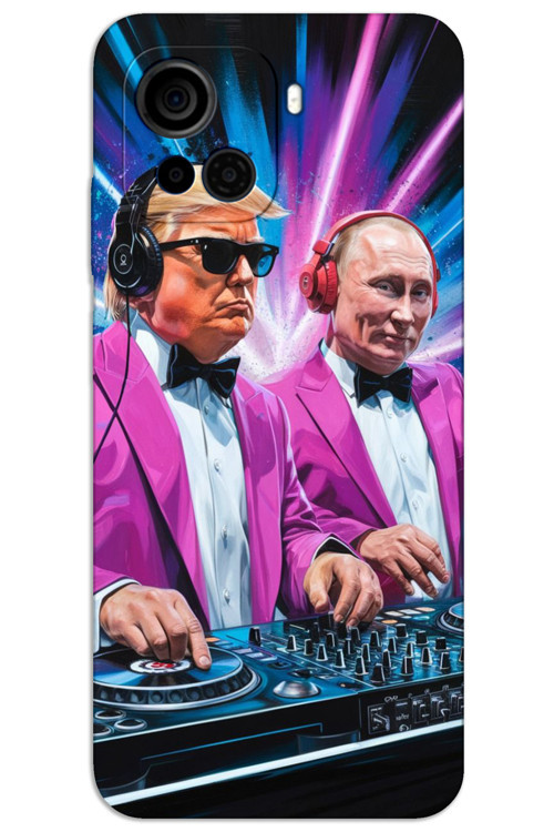 Casper Via F30 Kılıf HD Desen Baskılı Arka Kapak - DJ Trump Putin