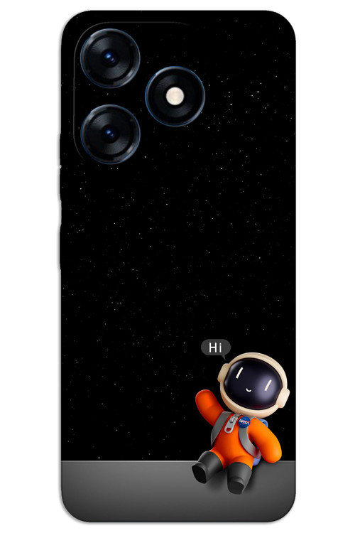 Tecno Spark 20C Kılıf HD Desen Baskılı Arka Kapak - Astronot Hi