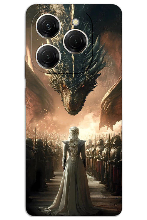 Tecno Spark 20 Pro 5G Kılıf HD Desen Baskılı Arka Kapak - Dragons
