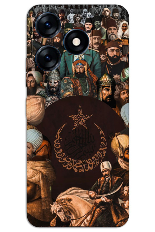 Tecno Spark 20 Pro Kılıf HD Desen Baskılı Arka Kapak - Osmanlı Hanedan