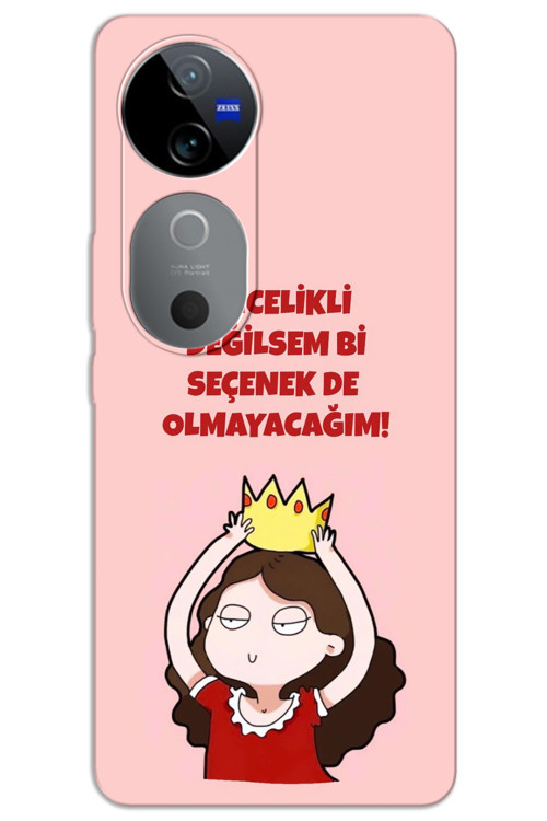 Vivo V40 Kılıf HD Desen Baskılı Arka Kapak - Seçenek Değilim