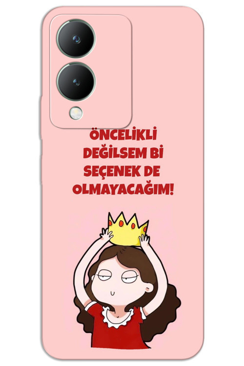 Vivo Y17S Kılıf HD Desen Baskılı Arka Kapak - Seçenek Değilim